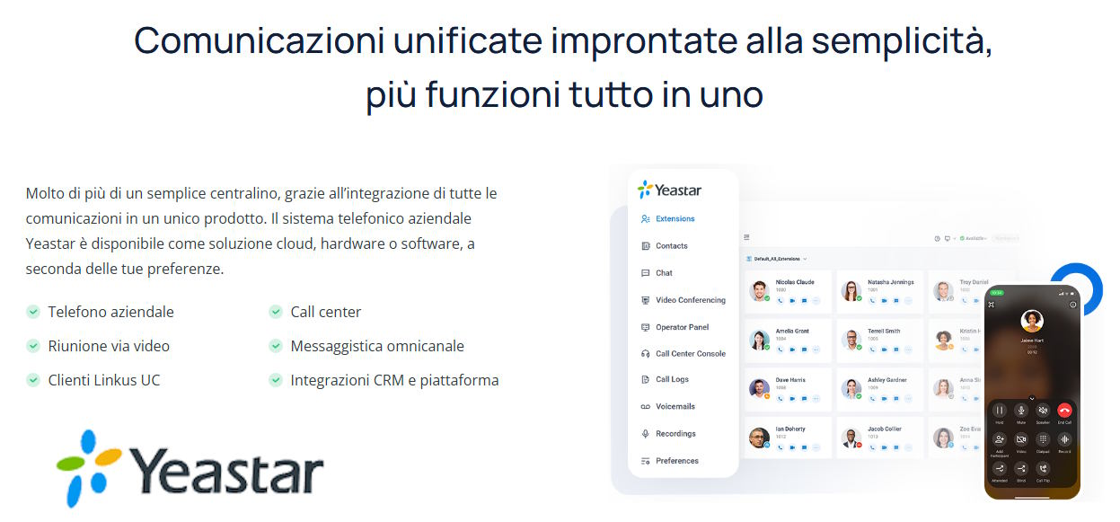 Yeastar  centralini PBX IP 